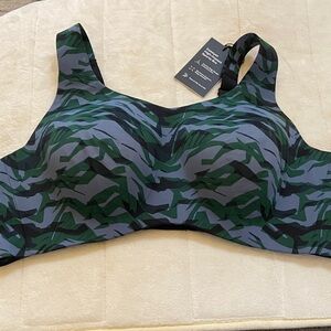 Knix Green and Black Camouflage Sports Bra​